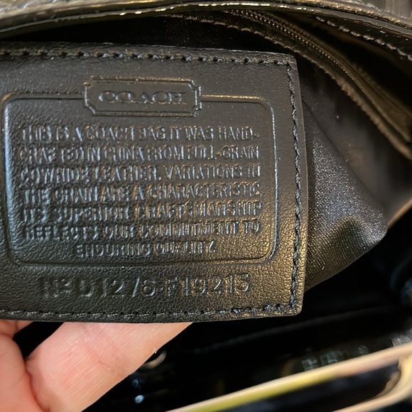 VINTAGE COACH PATENT LEATHER KISS LOCK BLACK F19215 - Picture 11 of 12